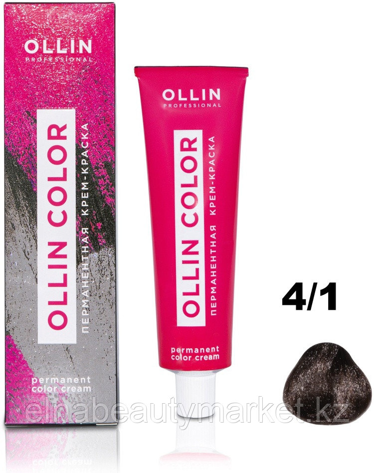 Ollin Professional Color 4/1 шатен пепельный крем-краска 60 мл